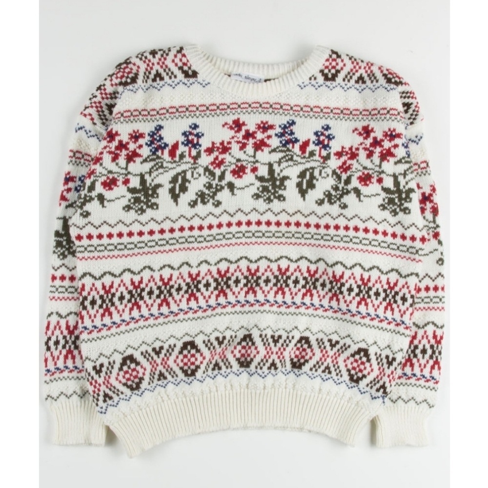 VINTAGE VICKI WAYNE'S 1980 Graphic Knit Sweater